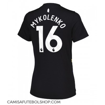 Camisa de time de futebol Everton Vitaliy Mykolenko #16 Replicas 3º Equipamento Feminina 2025-26 Manga Curta Camisa de time de futebol Everton Vitaliy Mykolenko #16 Replicas 3º Equipamento Feminina 2025-26 Manga Curta
